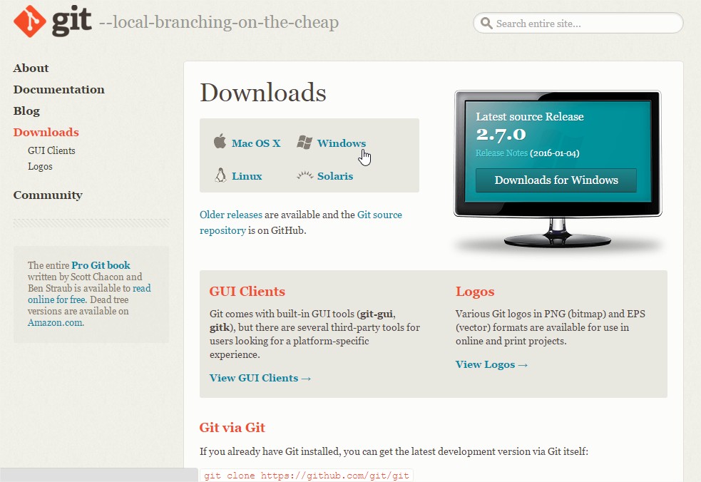 screenshot git